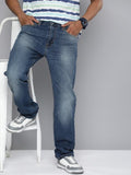 Levis Men 513 Slim Straight Fit Heavy Fade Stretchable Jeans