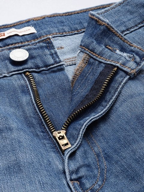 Levis Men 513 Slim Straight Fit Heavy Fade Stretchable Low Rise Jeans