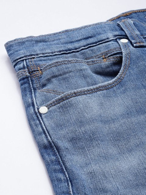 Levis Men 513 Slim Straight Fit Heavy Fade Stretchable Low Rise Jeans
