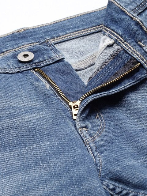 Levis Men Skinny Fit Heavy Fade Stretchable Mid-Rise Jeans