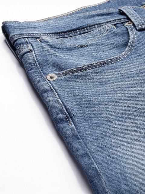 Levis Men Skinny Fit Heavy Fade Stretchable Mid-Rise Jeans