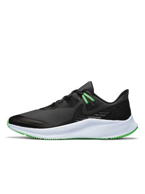 Nike Men Black Quest 3 Shield Running Shoe