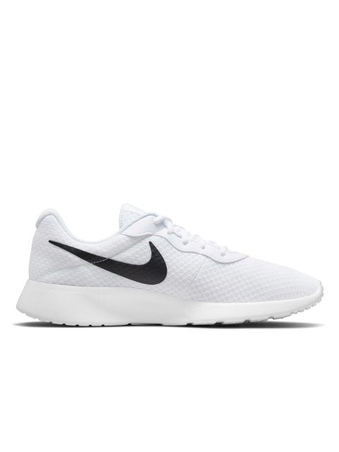 Nike Men White & Black Woven Design Tanjun Brand Logo Print Sneakers