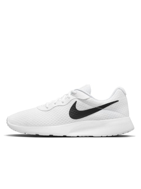Nike Men White & Black Woven Design Tanjun Brand Logo Print Sneakers