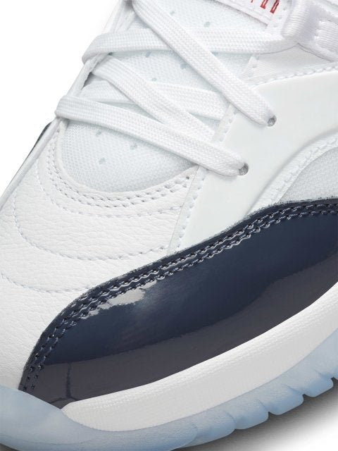 Nike Men White Jumpman Two Trey Leather Mid-Top Casual Shoes
