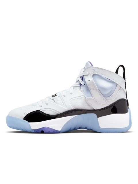 Nike Men White Leather Jumpman Two Trey Basketball Shoes
