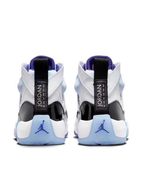 Nike Men White Leather Jumpman Two Trey Basketball Shoes
