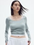 H&M Boat Neck Cotton Tops