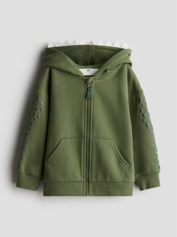 H&M Boys Appliqud Zip-Through Hoodie