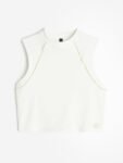 H&M Cropped Overlock-Detail Vest Top