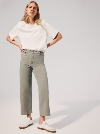 H&M Cropped Twill Trousers