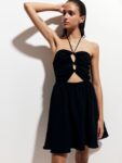 H&M Cut-Out Flared-Skirt Dress