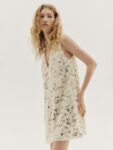 H&M Embellished Fringed A-Line Dress