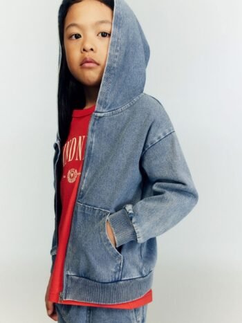 H&M Infants Boys Zip-Through Twill Hoodie Sweatshirts