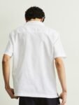H&M Loose Fit Short-Sleeved Linen-Blend Shirt