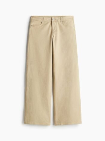 H&M Low-Waisted Twill Trousers