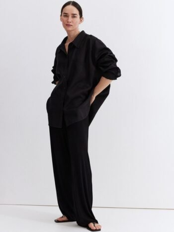 H&M MAMA Before & After Ribbed High-Rise Jersey Trousers