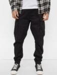 H&M Men Black Solid Cargo Joggers