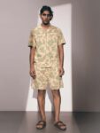 H&M Men Linen Blend Tropical Print Shorts