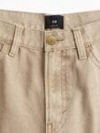 H&M Men Pure Cotton Baggy Canvas Trousers
