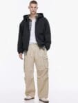 H&M Men Pure Cotton Loose-Fit Cargo Trousers