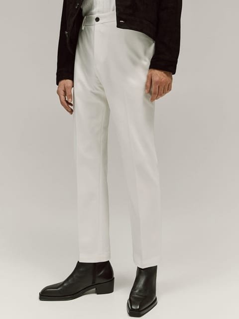 H&M Men Regular Fit Crease-Leg Trousers