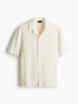 H&M Men Regular Fit Crinkled Resort Shirt