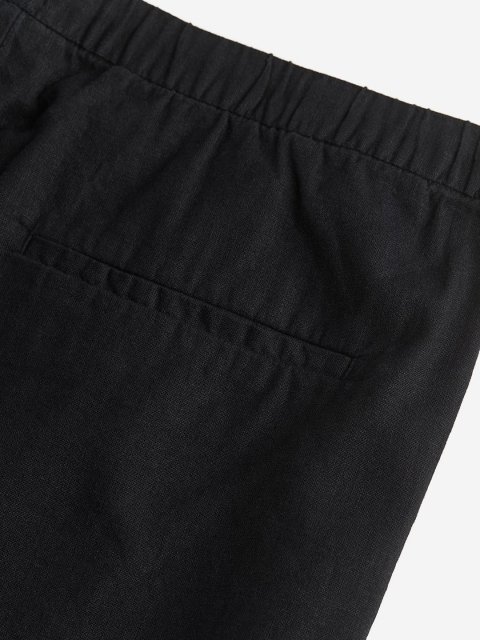 H&M Men Regular Fit Linen-Blend Shorts