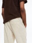 H&M Men Regular Fit Linen-Blend Trousers