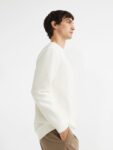 H&M Men Regular Fit Ribbed Sweatshirt