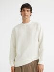 H&M Men Regular Fit Ribbed Sweatshirt