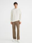 H&M Men Regular Fit Ribbed Sweatshirt