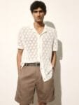 H&M Men Relaxed Fit Linen-Blend Shorts