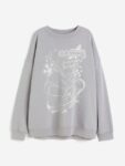 H&M Oversized Printed Sweatshirt