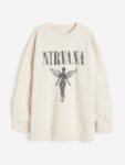 H&M Printed Oversized Sweatshirt