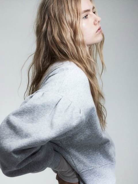 H&M Puff-Sleeved Sweatshirt