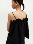 H&M Pure Cotton Frill-Trimmed Strappy Top