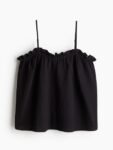 H&M Pure Cotton Frill-Trimmed Strappy Top