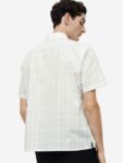 H&M Pure Cotton Regular Fit Textured-Weave Shirt