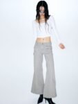 H&M Pure Cotton Wide Twill Trousers