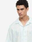 H&M Regular Fit Short-Sleeved Lyocell Shirt