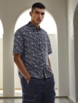 H&M Relaxed Fit Half Sleeve Printed Shirt