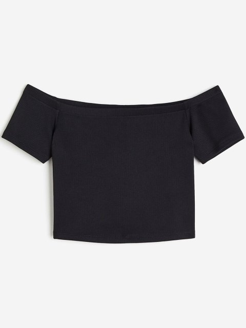 H&M Ribbed Off-The-Shoulder Top