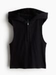 H&M Ribbed Sleeveless Hoodie