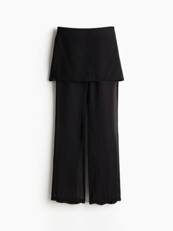 H&M Skirt-Layered Chiffon Trousers