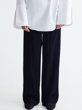 H&M Tailored Turn-Up Trousers