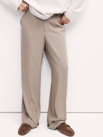 H&M Tailored Turn-Up Trousers