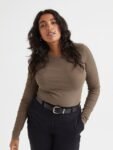 H&M Woman Ribbed modal-blend top