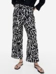 H&M Women Ankle-Length Linen Trousers