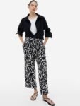 H&M Women Ankle-Length Linen Trousers